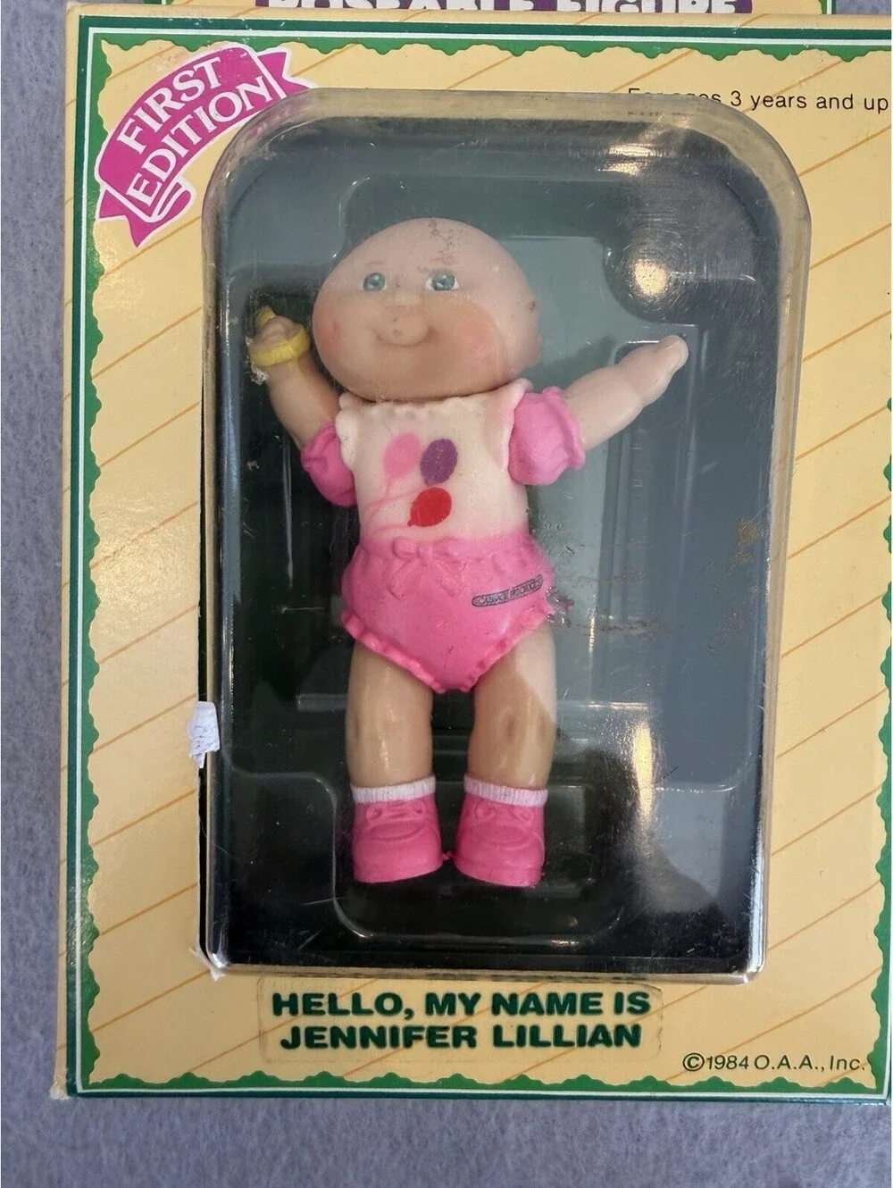 Vtg 1984 Cabbage Patch Kids 1st Edition Jennifer Lillian W/Rattle NIB